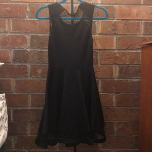 Black knee length dress with lace